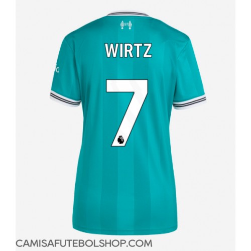 Camisa de time de futebol Liverpool Florian Wirtz #7 Replicas 3º Equipamento Feminina 2025-26 Manga Curta
